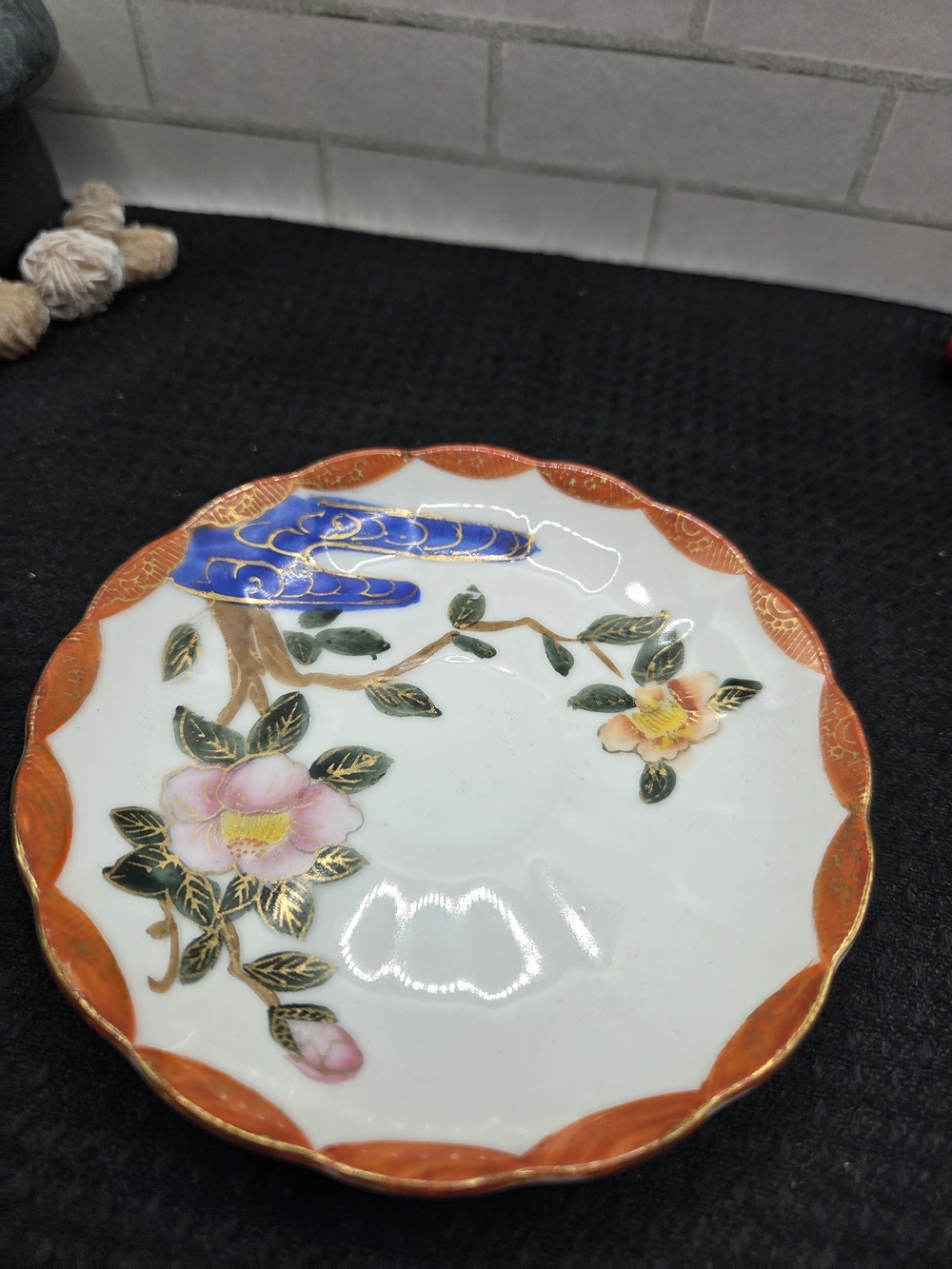 Vintage Merit China Occupied Japan Hand-Painted Porcelain Tea Cup And Saucer - Picture 3 of 7